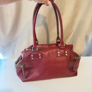 Matt & Nat Vegan Leather Satchel Handbag Burgundy Red Olive Green Shoulder Bag